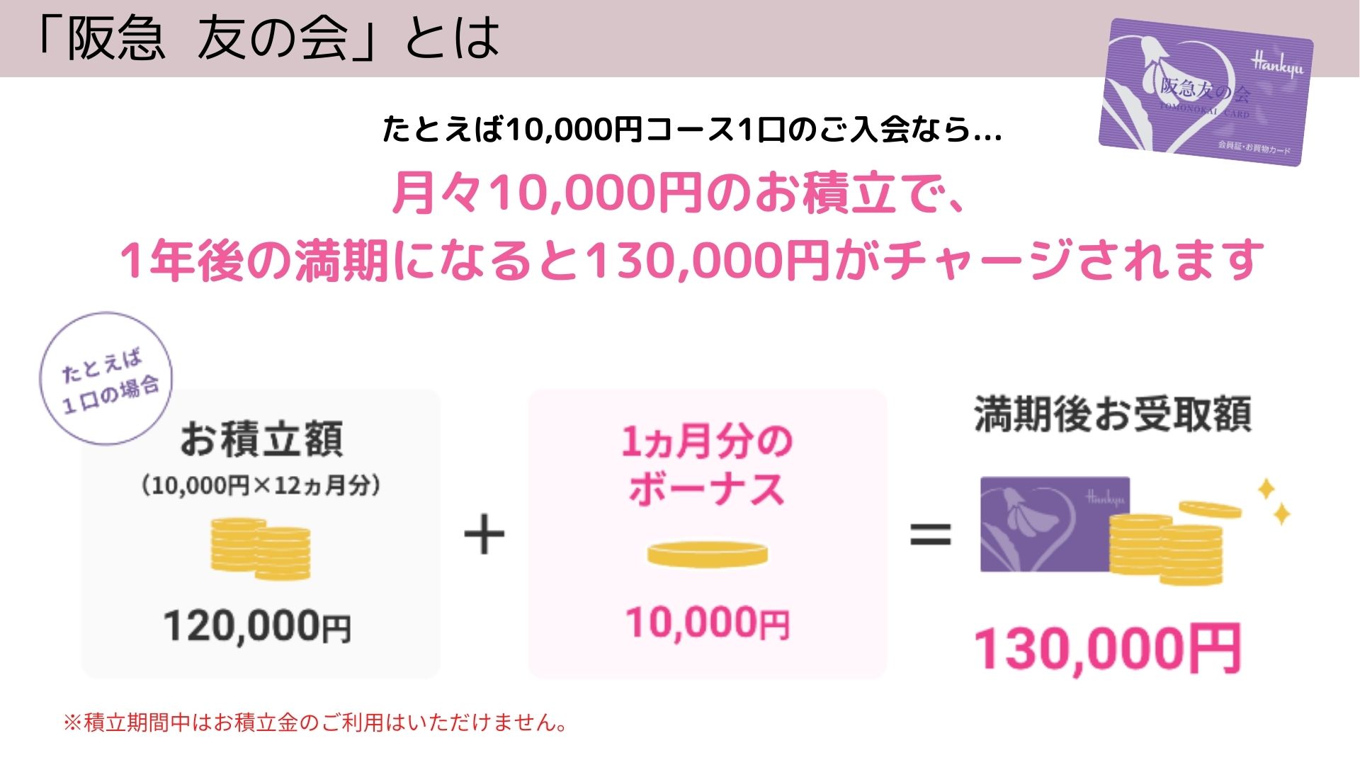 1年後に1か月分のボーナス／ 「阪急 友の会」のご紹介 | 売場ニュース ...