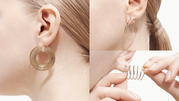 SHIHARA Double Hoop Pierce 10 シハラ ?v= SHIHARA DOUBLE HOOP