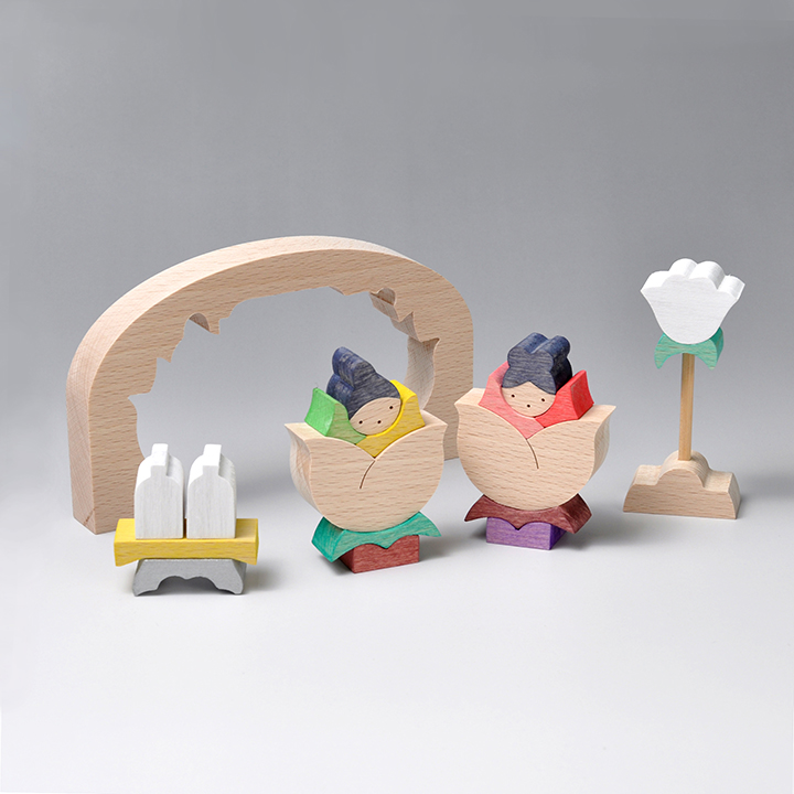 小黒三郎さん 組み木のおひなさま 薔薇の花びな 枠つき  品番KH284 小黒三郎さん 組み木のおひなさま 薔薇の花びな 枠つき 品番KH284