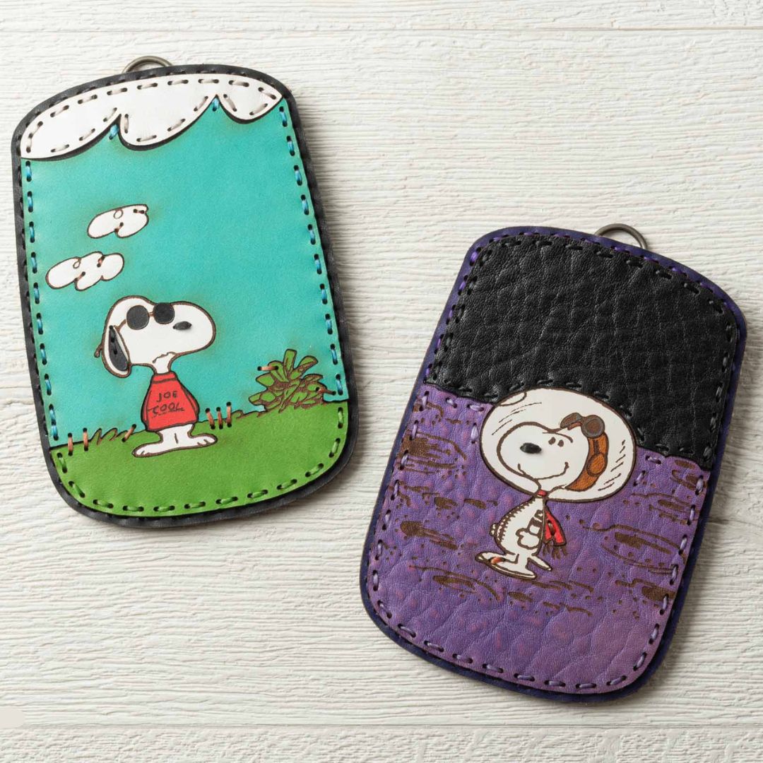 OJAGA DESIGN PEANUTS レザースヌーピーベースボールキーリング OJAGA DESIGN PEANUTS レザースヌーピーベースボールキーリング